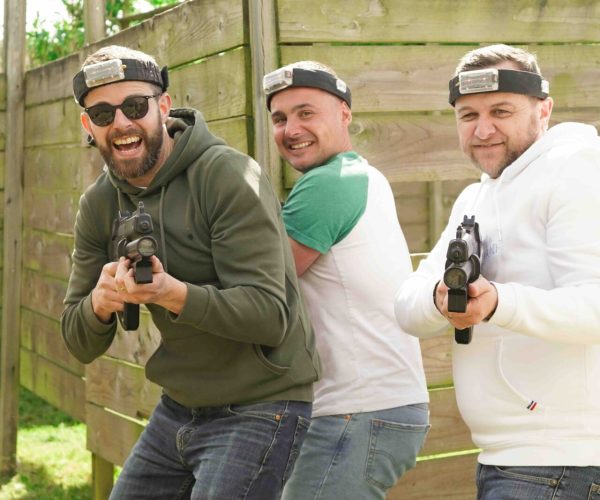laser tag enterrement de vie de garcon à l' Aven parc
